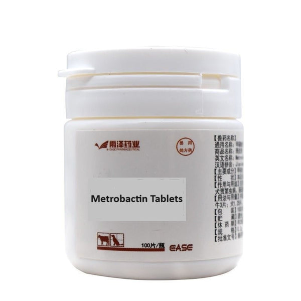 Metronidazole - Metrobactin Tablets For Dogs and Cats  -  200mg/Tablet  -  100Tablets/Pack