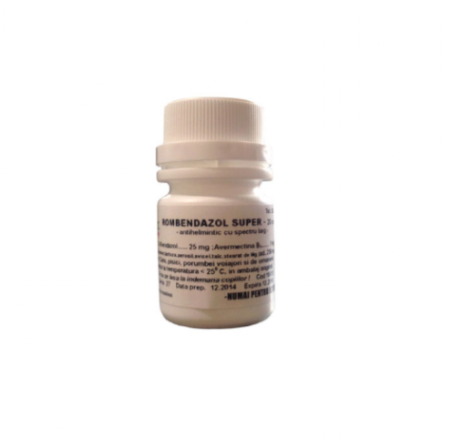Bird Supplies Rombendazol Super - (fleas, lice, ticks, mites), in dogs, cats and traveling and ornamental pigeons - Albendazole 25 mg; Avermectin B1 1 mg - FastAndSafeStoreFastAndSafeStore