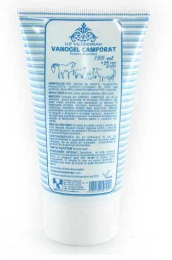 Horse Grooming VANOGEL CAMFORAT 125 ml relieving pain caused by inflammatory processes - FastAndSafeStoreFastAndSafeStore