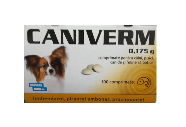 Dog Supplies Caniverm Junior 0.175 gr for Dogs and Cats - 100 pills - FastAndSafeStoreFastAndSafeStore