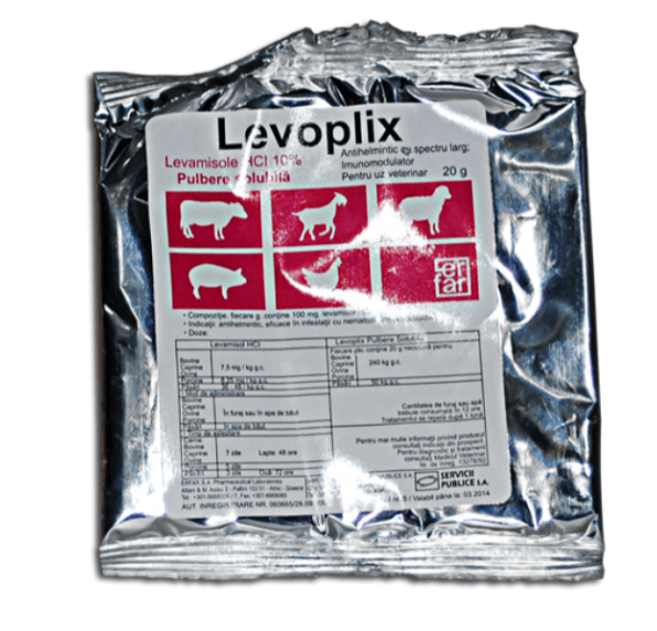 Pet Supplies Levoplix - Levamisole 2 x 20 gr cattle, goats, sheep, pigs Dewormer - FastAndSafeStoreFastAndSafeStore