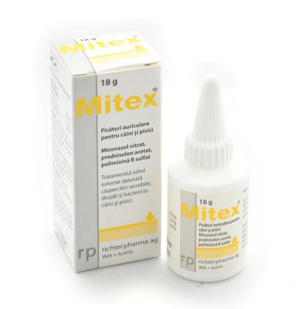 Cat Supplies Mitex 18g (Surolan) Ear Drops for Dogs and Cats Otits - FastAndSafeStoreFastAndSafeStore