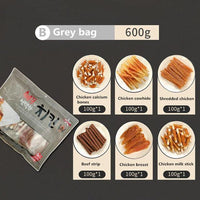 6 Bags of Pet Snacks - Package Total 600 g with Chicken and Beef - Molar Training - Rewards Food - FastAndSafeStoreFastAndSafeStore