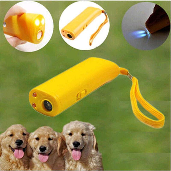 Strengthen Pet Dog Training equipment Ultrasound Repeller 3 in 1 Control Trainer Device Anti Barking Stop Bark Deterrents - FastAndSafeStoreFastAndSafeStore