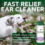 Vet's Best Ear DRY Relief Wash Cleaner for Dogs, 4 oz 16 oz Refill Vet formulated Alcohol free - FastAndSafeStoreFastAndSafeStore