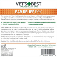 Vet's Best Ear DRY Relief Wash Cleaner for Dogs, 4 oz 16 oz Refill Vet formulated Alcohol free - FastAndSafeStoreFastAndSafeStore