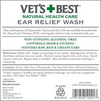 Vet's Best Ear DRY Relief Wash Cleaner for Dogs, 4 oz 16 oz Refill Vet formulated Alcohol free - FastAndSafeStoreFastAndSafeStore
