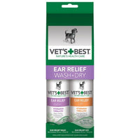 Vet's Best Ear DRY Relief Wash Cleaner for Dogs, 4 oz 16 oz Refill Vet formulated Alcohol free - FastAndSafeStoreFastAndSafeStore