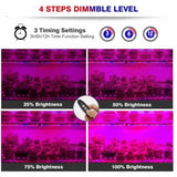 T5 Red & Blue 4 Packs Grow Lights with Auto Cycle Timer 3/6/12Hours Growing Lamp for Indoor Plants from Seeding to Harvest - FastAndSafeStoreFastAndSafeStore