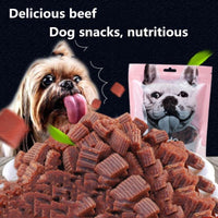 Beef Grain Snacks 500g fresh beef material snacks healthy delicious food suitable for small large dog beef training food - FastAndSafeStoreFastAndSafeStore